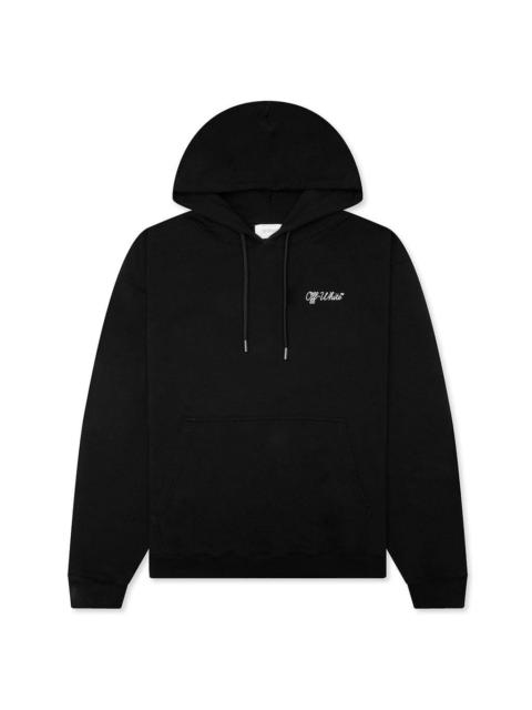 Off-White SCRIPT LOGO SKATE HOODIE - BLACK