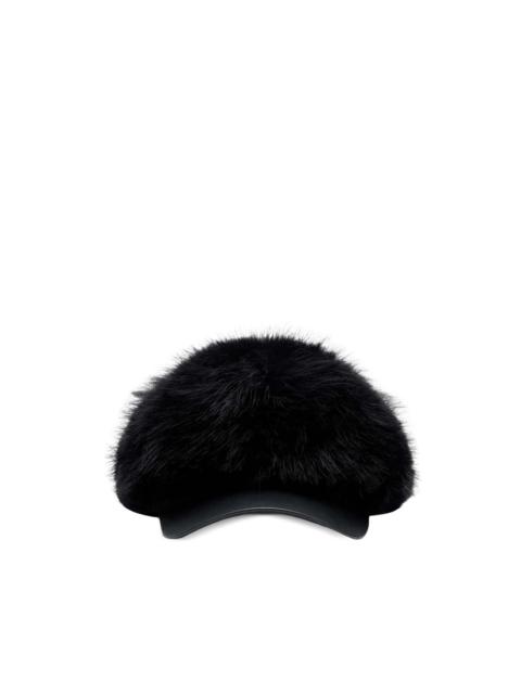 Comme des Garçons SHIRT faux-fur baseball cap