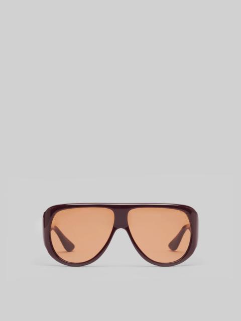 PORT TANGER Port Tanger Gambia Sunglasses - Crimson Acetate/Tobacco Lens