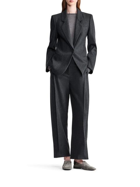 GIORGIO ARMANI SINGLE-BREASTED WOOL AND CASHMERE FLANNEL JACKET