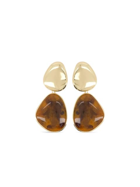 self-portrait tiger-eye earrings