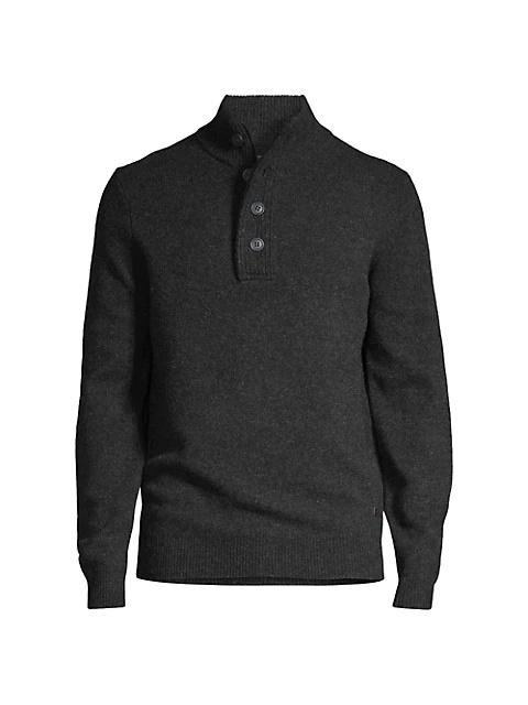 Barbour Patch Half-Button Wool Sweater