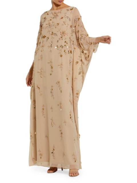 MAC DUGGAL Women's Embellished Trapeze Dress - Beige Gold