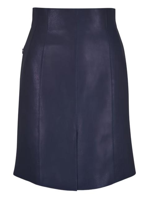 AKRIS panelled slit midi skirt