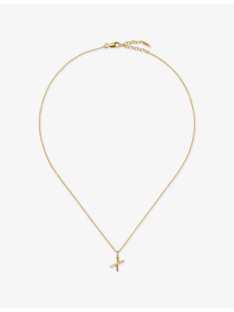 MISSOMA Curly Molten Mini Initial X 18ct Gold Vermeil Necklace