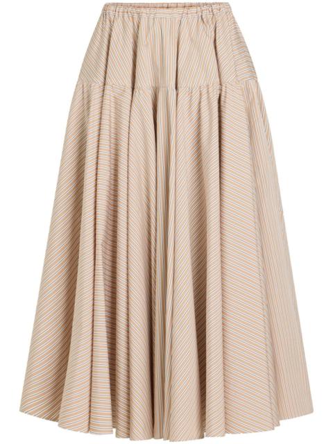 PATOU printed organic cotton maxi skirt
