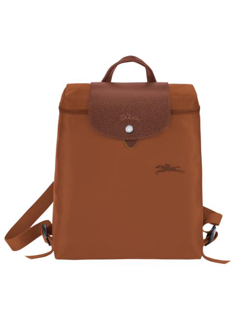 Longchamp Le Pliage Green M Backpack Cognac - Recycled canvas
