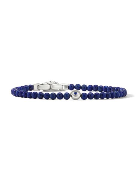 DAVID YURMAN Men's Spiritual Beads Evil Eye Bracelet in Sterling Silver - Lapis