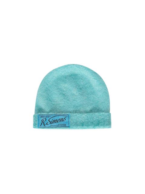 Raf Simons Raf Simons Knit Beanie With Woven Label 'Aqua'