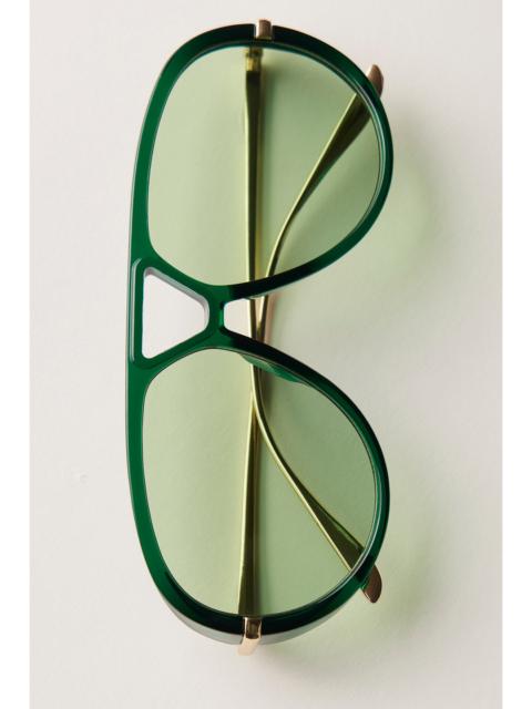 FREE PEOPLE Sunday Afternoon Oversized Aviator Sunglasses