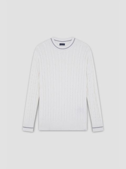 Paul & Shark CREW NECK SWEATER IN COTTON AND CASHMERE WITH INLAYS