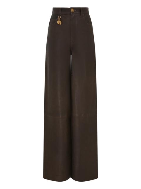 Zimmermann CRUSH WIDE LEG LEATHER PANT