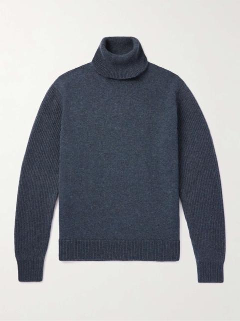 Ribbed Cashmere Rollneck Sweater