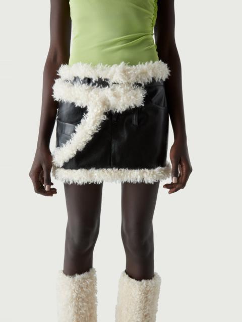 COPERNI Faux Leather Utilitary Mini Skirt