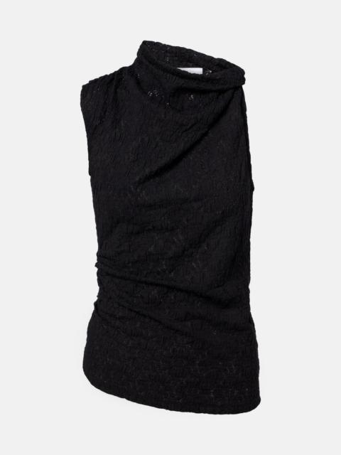 Proenza Schouler Circe White Label asymmetric lace top