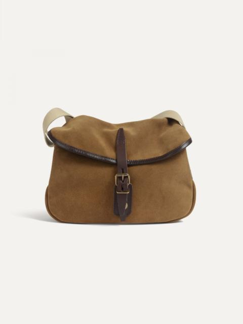 Bleu de Chauffe MUSETTE XS FISHERMAN'S BAG / SUEDE - HAZELNUT BROWN