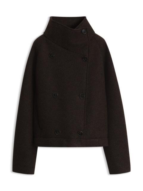 BOSS RELAXED-FIT COAT WITH TWO-TONE TEXTURE