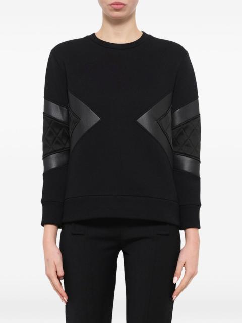 Neil Barrett quilted panelled sweatshirt