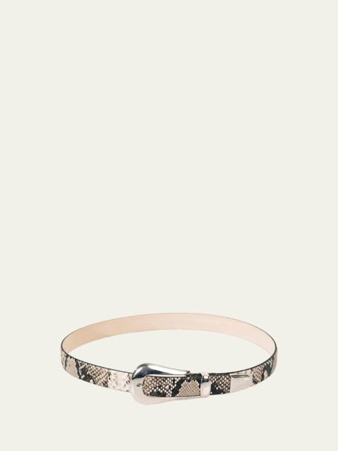 DÉHANCHE Colette Snake-Embossed Leather Belt