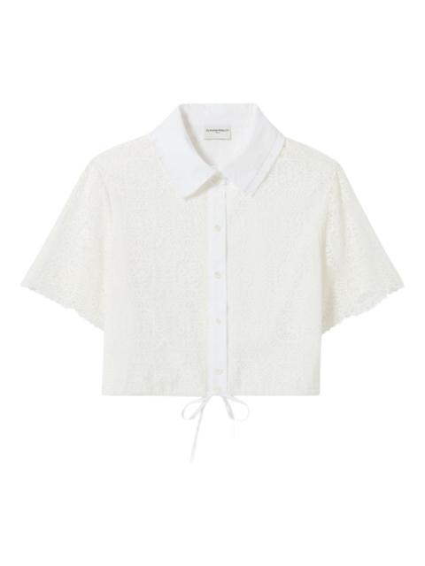 Claudie Pierlot lace-embellishment drawstring shirt