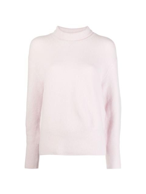 brushed-finish roll-neck sweater