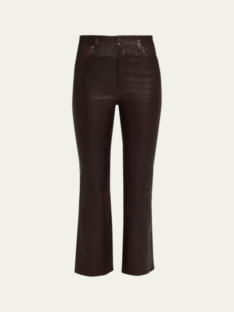 FRAME The Leather Reboot Crop Jeans