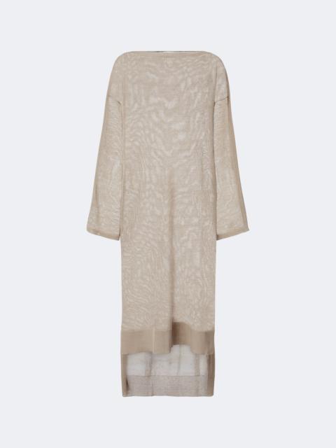 Alaïa Semi-sheer linen and silk kaftan