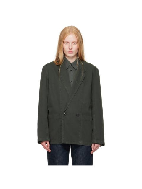 Lemaire Navy Workwear Denim Blazer