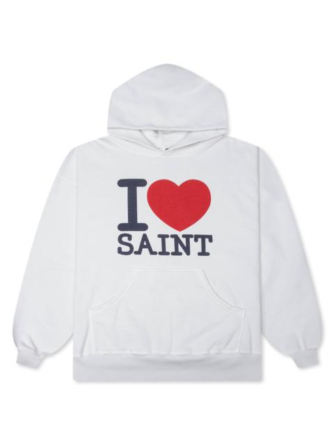 SAINT M×××××× I LOVE SAINT HOODIE - WHITE