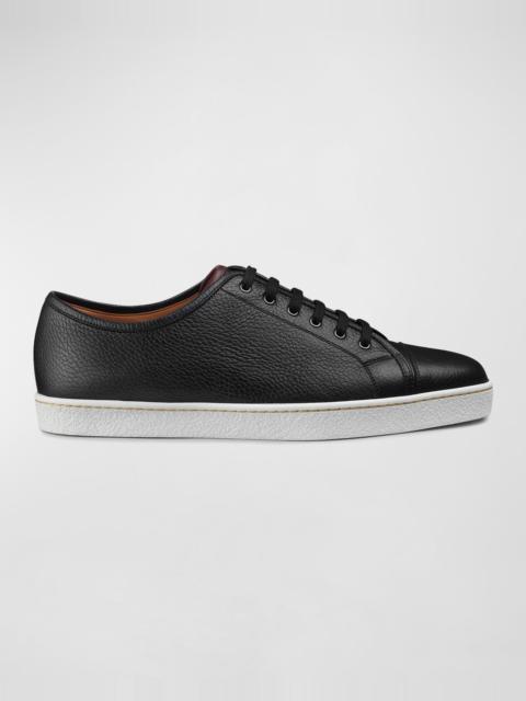 John Lobb Men's Textured Leather Low-Top Sneakers