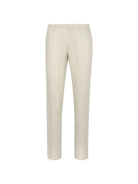 linen tailored trousers