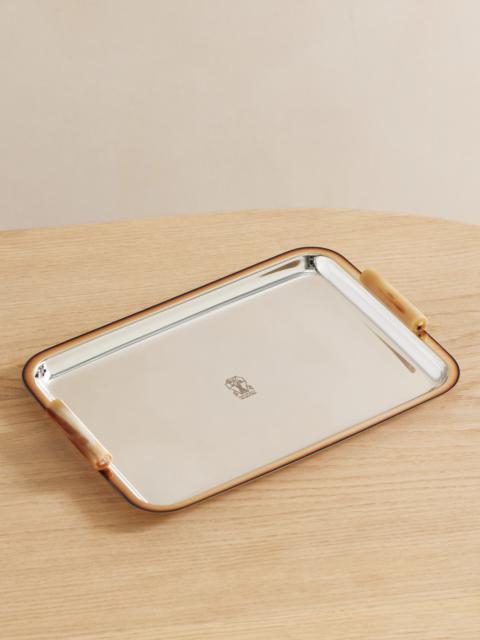 Brunello Cucinelli Silver-plated And Horn Tray