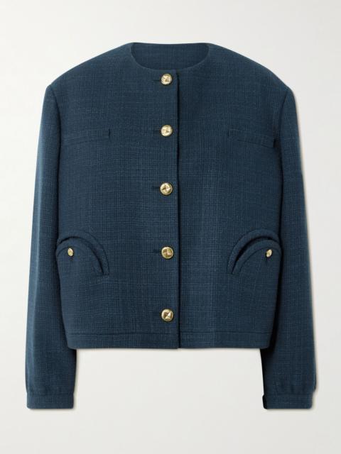 BLAZÉ MILANO Missy Gliss cotton-blend jacket Navy