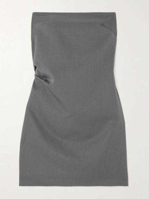ST. AGNI + NET SUSTAIN strapless cutout wool-blend twill mini dress