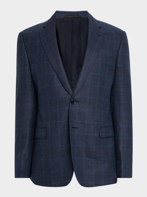 GIORGIO ARMANI Men's Subtle Grid Wool Blend Sport Coat