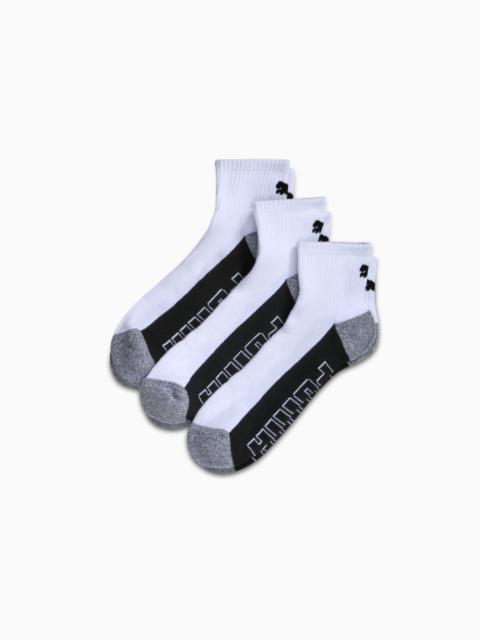 PUMA Men's Half-Terry Quarter-Length Crew Socks (3 Pairs)