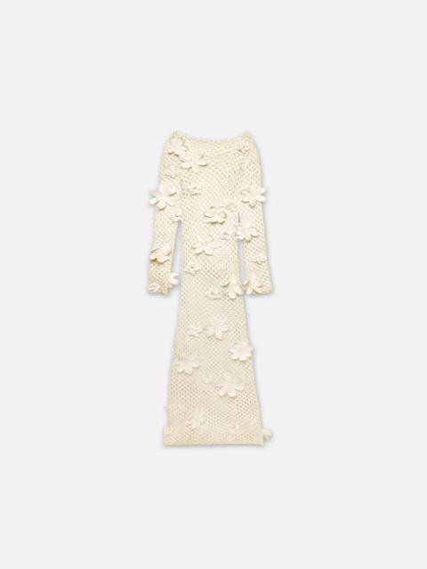 The Elder Statesman FLORAL LACE CROCHET MAXI DRESS