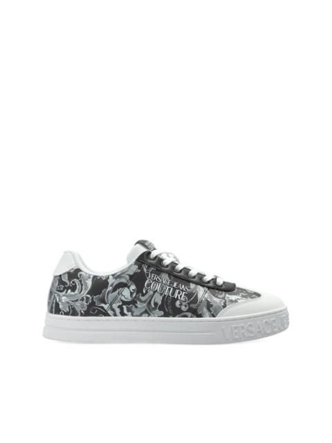 VERSACE JEANS COUTURE floral-print sneakers