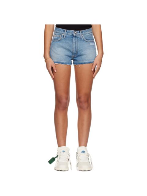 Off-White Blue Corporate Denim Shorts