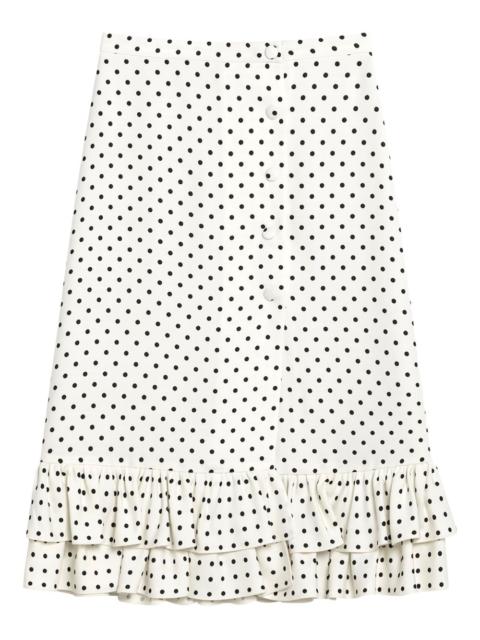 Valentino polka dot-print midi skirt