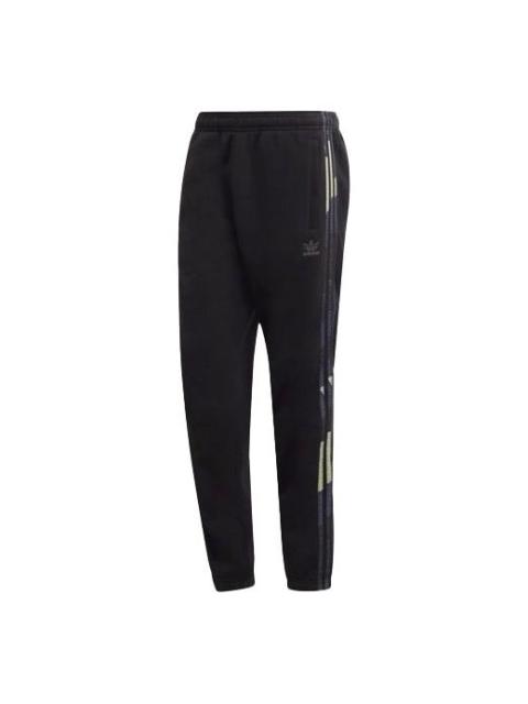 adidas Men's adidas originals Camo Pants Side Elastic Waistband Sports Pants/Trousers/Joggers Black HF4878
