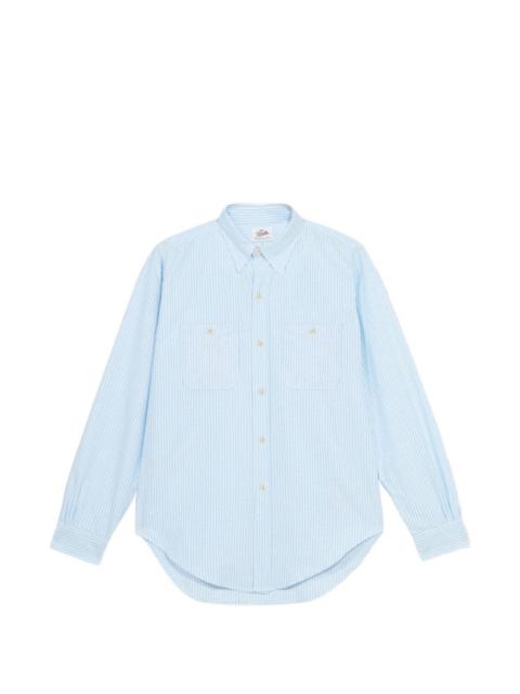 FORTELA Work striped patch-pocket shirt
