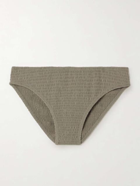 Shirred recycled bikini briefs