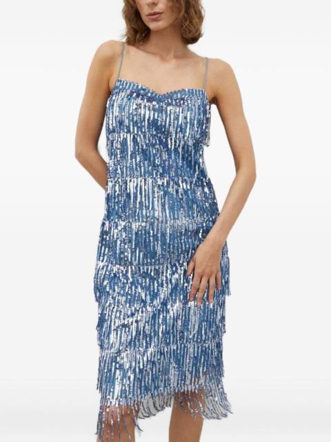 SAMSØE SAMSØE sequin fringed mini dress