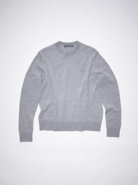 Wool crew neck sweater - Grey Melange