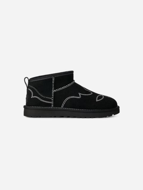 UGG ® Women's Classic Ultra Mini Western Sheepskin in Black