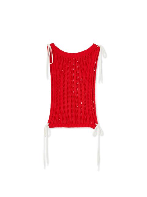 MSGM Crochet shirt cotton sleeveless top
