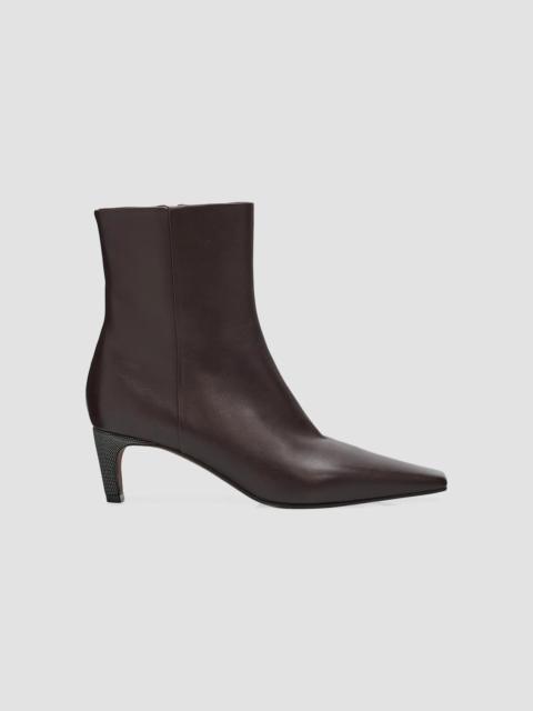 Brunello Cucinelli Women's Monili 55MM Leather Ankle Boots - Dark Brown