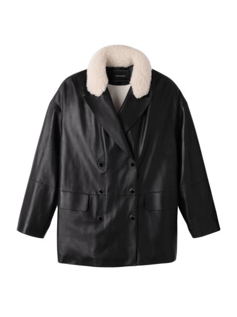 Longchamp Pea coat Black - Leather