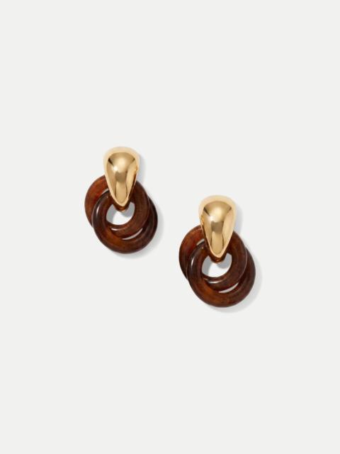 VERONICA BEARD RESIN LINK DROP HOOP EARRING